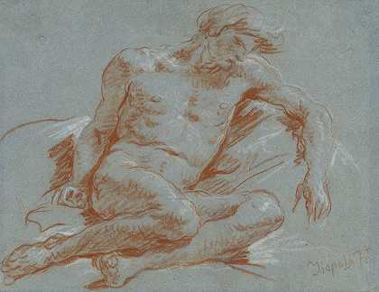 乔瓦尼·巴蒂斯塔·蒂埃波罗的《一个坐着的裸男》