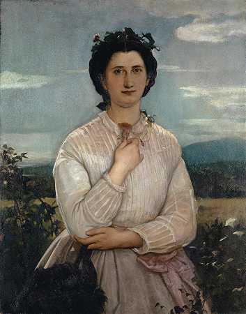 “艺术家未来妻子玛丽·伊丽莎白·布吕斯特莱恩的肖像”