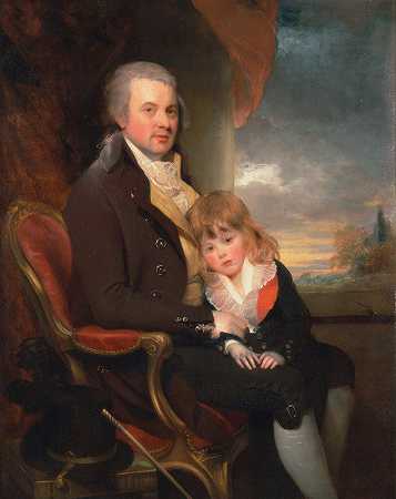 威廉·比奇爵士的《爱德华·乔治·林德和他的儿子蒙塔古》
