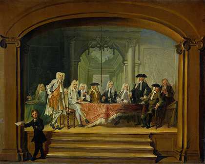 “阿姆斯特丹阿尔莫泽涅尔斯韦舒伊孤儿院的摄政，1729年，科内利斯·特罗斯特著