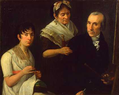 弗朗西斯科·拉科马·桑斯的《画家家族》