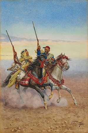 朱利奥·罗萨蒂的《两个骑兵》