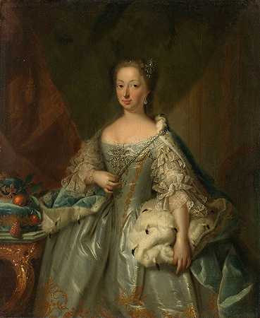约翰·瓦伦丁·蒂施贝因《汉诺威安妮、王妃和奥兰治公主、威廉王子四世的妃子肖像》