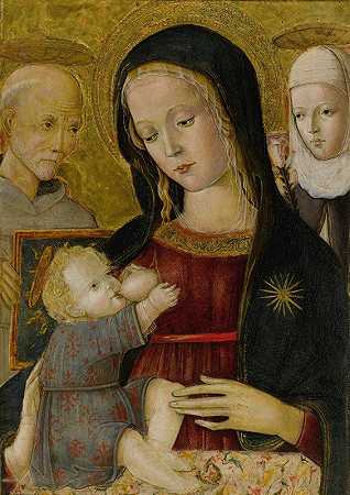 《圣贝纳迪诺和锡耶纳圣凯瑟琳的圣母与孩子》