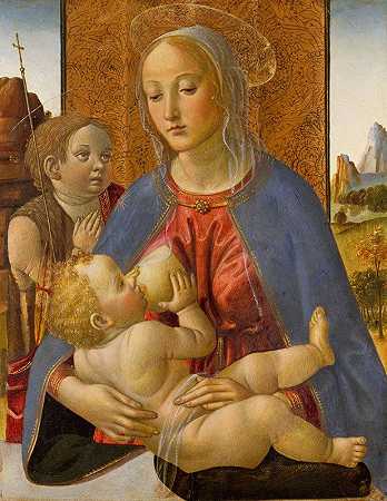 科西莫·罗塞利（Cosimo Rosselli）的《麦当娜和孩子与年轻的施洗者圣约翰》（Madonna and Child with the Young Saint John the Baptist）