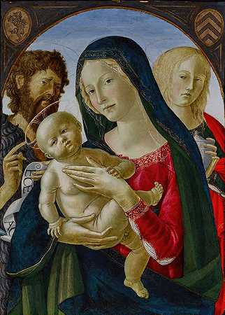 《麦当娜和孩子与施洗者圣约翰和抹大拉的圣玛丽》，作者：Nerocio di Bartolommo de’Landi
