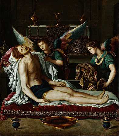 亚历山德罗·阿洛里（Alessandro Allori）的《两位天使点缀的基督尸体》（The Body Of Christ Anointed By Two Angels）