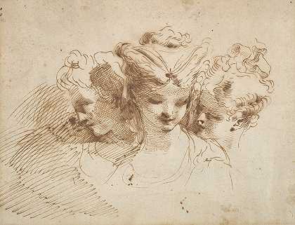 Gaetano Gandolfi的《三个女性头像》