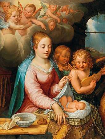 亨德里克·高尔齐乌斯的《圣母与天使的孩子》
