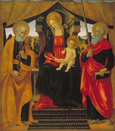 《圣彼得和圣保罗之间的圣母与孩子》，作者：文森佐·弗雷迪亚尼