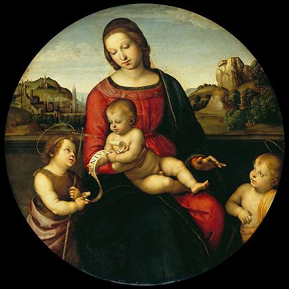 拉斐尔的《玛丽与孩子、施洗者约翰与圣童》（麦当娜·泰拉诺娃）