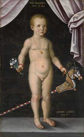 《三岁的费利克斯·普拉特二世肖像》，作者：汉斯·博克