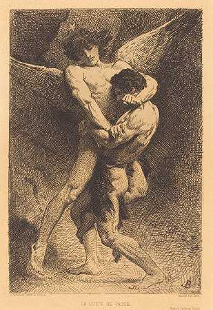 “La Lutte de Jacob（雅各布与天使摔跤）”，作者：莱昂·邦纳