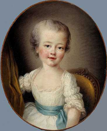 弗朗索瓦·休伯特·德罗伊斯（François Hubert Drouais）的《穿白裙子的小女孩肖像》（Alexandrine Lenormant Etiolles）