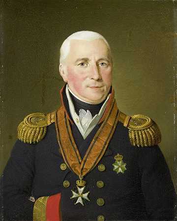 “阿德里安·德·莱利（Adrian de Lelie）的《海军中将格丽特·威尔多伦（1757-1824）肖像》