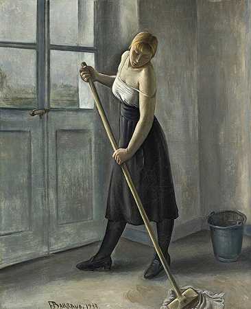 François Barraud的《工作中的女孩》