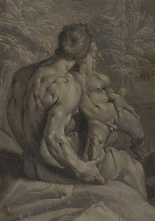 《两个裸男》作者：Cornelis Cornelisz Van Haarlem
