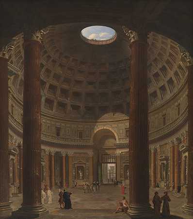 《罗马万神殿内部》乔瓦尼·保罗·帕尼尼著