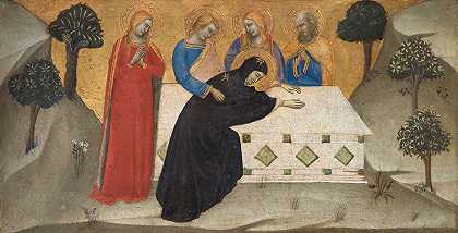 普契奥·迪·西蒙尼（Puccio di Simone）的《基督墓上的圣母宣誓和三个玛丽》（The Virgin Swooning and The Three Maries at The Tomb of Christ）
