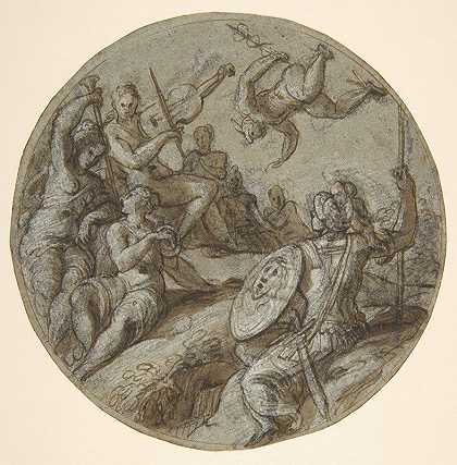 朱塞佩·萨尔维亚蒂的《古典神、缪斯和寓言人物》
