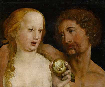《亚当与夏娃》作者：Hans Holbein The Younger