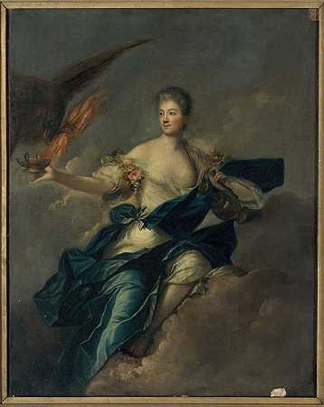“梅利夫人的肖像画（1710-1751），赫贝，让-马克·纳蒂埃