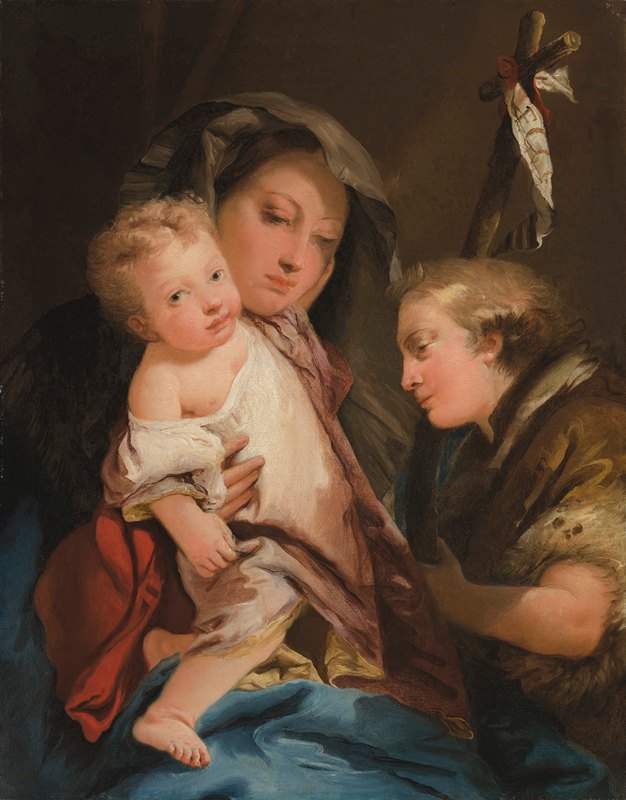 乔瓦尼·多梅尼科·蒂波洛的《圣母与孩子与婴儿圣约翰浸信会》