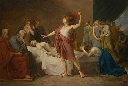 《阿基里斯哀悼帕特罗克洛斯之死》，法国学校