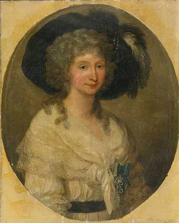 《冯·鲍尔男爵夫人肖像》，安吉丽卡·考夫曼著