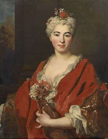 《玛格丽特·伊丽莎白·德·拉吉列尔肖像》（1701-1756），尼古拉·德·拉吉列的《艺术家的女儿》