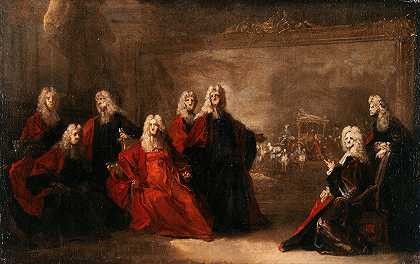“路易十五与婴儿玛丽·安妮订婚的寓言-尼古拉斯·德拉吉利埃的胜利西班牙