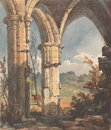 托马斯·萨利（Thomas Sully）的《废墟拱门风景》
