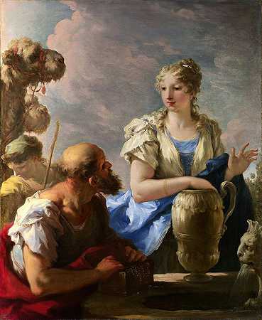 乔瓦尼·安东尼奥·佩莱格里尼的《丽贝卡在井》