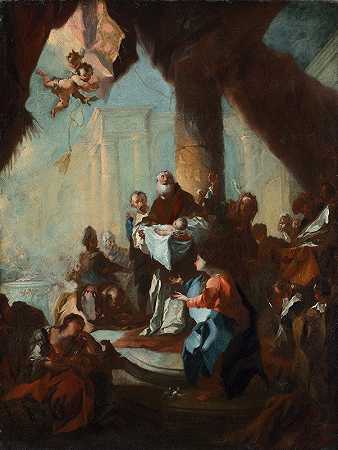 弗朗茨·安东·莫尔贝施（Franz Anton Maulbertsch）的《基督在圣殿中的呈现研究》