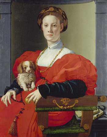 阿格诺洛·布朗齐诺的《红衣女士肖像》（弗朗西丝卡·萨尔维亚蒂）