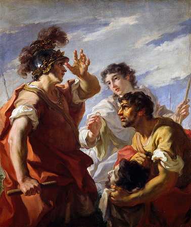 乔瓦尼·安东尼奥·佩莱格里尼的《亚历山大前的凯撒》