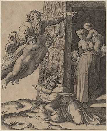 马坎托尼奥·雷蒙迪的《上帝向诺亚显现》