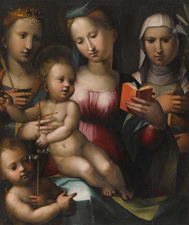 乔治·迪·乔瓦尼的《圣母与圣徒安妮、凯瑟琳和婴儿约翰》