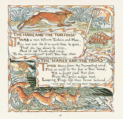 沃尔特·克莱恩的《兔子和乌龟，兔子和青蛙》