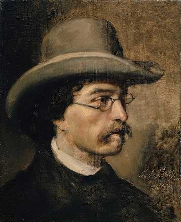 《画家西奥多·德斯万登的肖像》，恩斯特·施蒂克伯格著