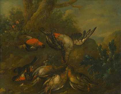 菲利普·费迪南德·德·汉密尔顿的《死鸟静物》