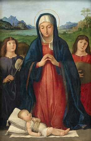 安东尼奥·索拉里奥的《玛丽崇拜的基督孩子》