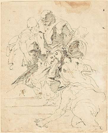 乔瓦尼·巴蒂斯塔·蒂波洛的《经典人物聚集在瓮边》