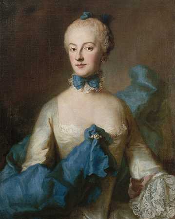 “巴伐利亚州玛丽·安妮·乔瑟夫的肖像，巴登的玛格拉文，乔治·德斯马雷斯
