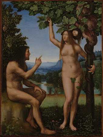 《亚当和夏娃的诱惑》作者：马里奥托·阿尔贝蒂内利
