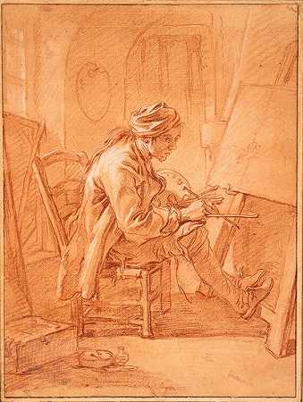 François Boucher的《艺术家在他的工作室》