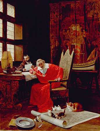 查尔斯·爱德华·德尔特的《红衣主教的休闲》