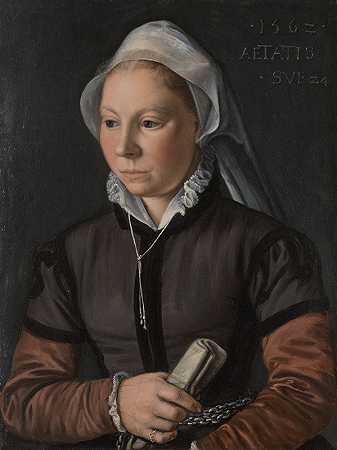 《年轻女人的肖像》，作者：约阿希姆·贝科莱尔