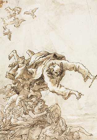 乔瓦尼·多梅尼科·蒂波洛的《上帝与天使和小天使》