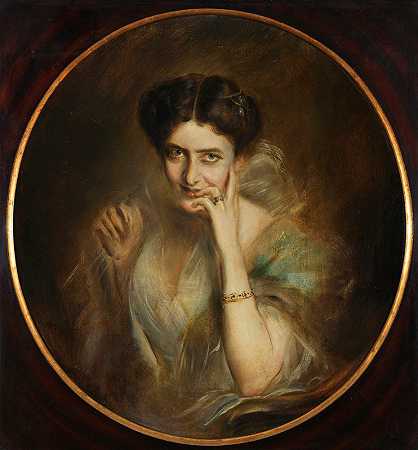 弗朗茨·冯·伦巴赫《印度总督凯德尔斯顿的玛丽·维多利亚夫人柯松肖像》